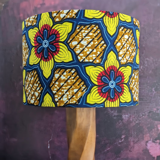 Yellow Red African Daisy Flower Lampshade ABEBA