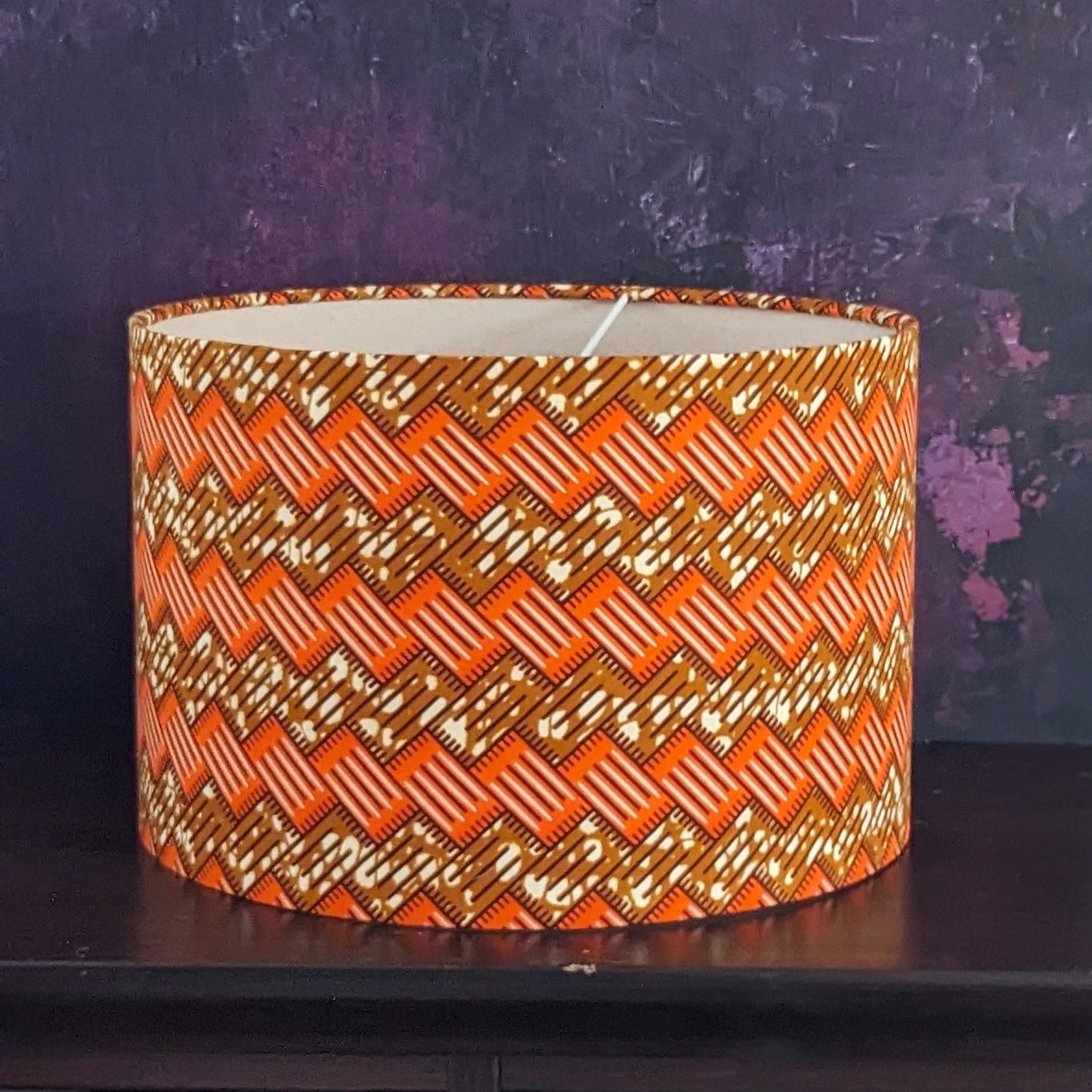 Orange Brown Brick African Lampshade BIRIKI