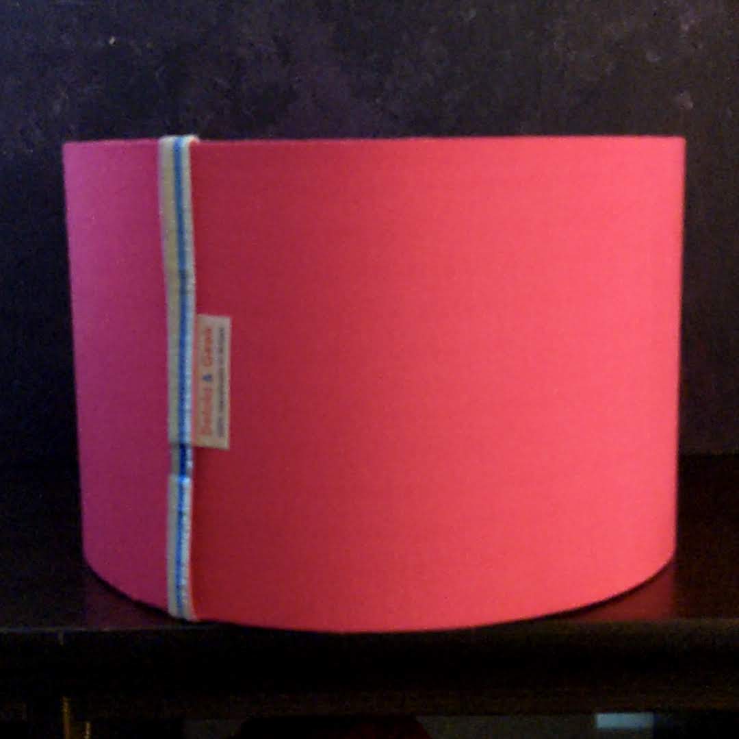 Pink striped Nigerian Aso Oke Lampshade (SAMPLE)