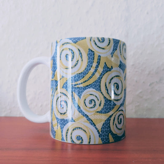 GULAB MUG: Blue Yellow African Rose