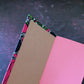 African print gratitude journal: Diamond Chain pattern (Green & magenta)