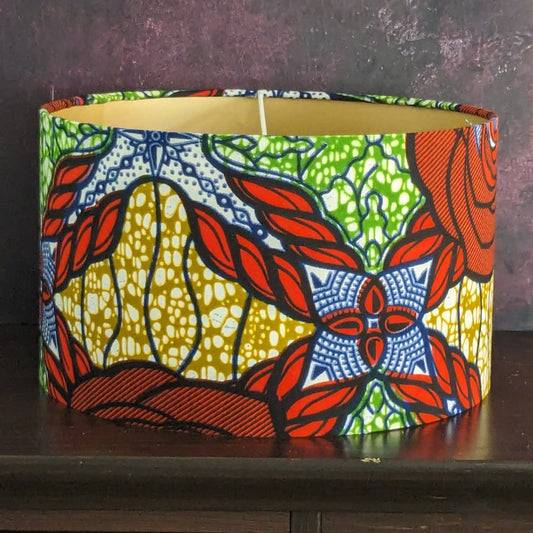 African Red Rose Drum Lampshade ZAHRA