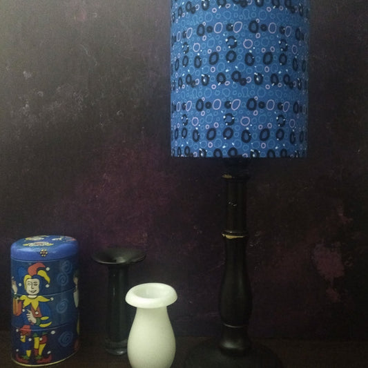 Blue abstract bubbles lampshade KHARI